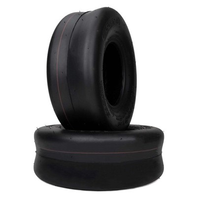(2) 13x5.00-6 Smooth 4 Ply Tires for Lawn Garden Tractor Zero Turns