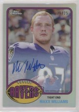 2015 Topps Chrome 1976 Football Refractor 25/25 Maxx Williams #76-MW Auto 1m1a
