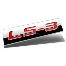 3D POLISHED RED LETTERING LS3 METAL EMBLEM DECAL LOGO TRIM BADGE 3M ADHESIVE