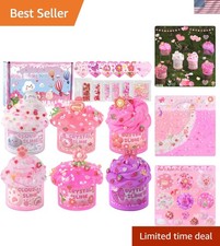 Delightful 6-Pack Pink Slime Kit for Kids Ages 8-12   Perfect Party Favors