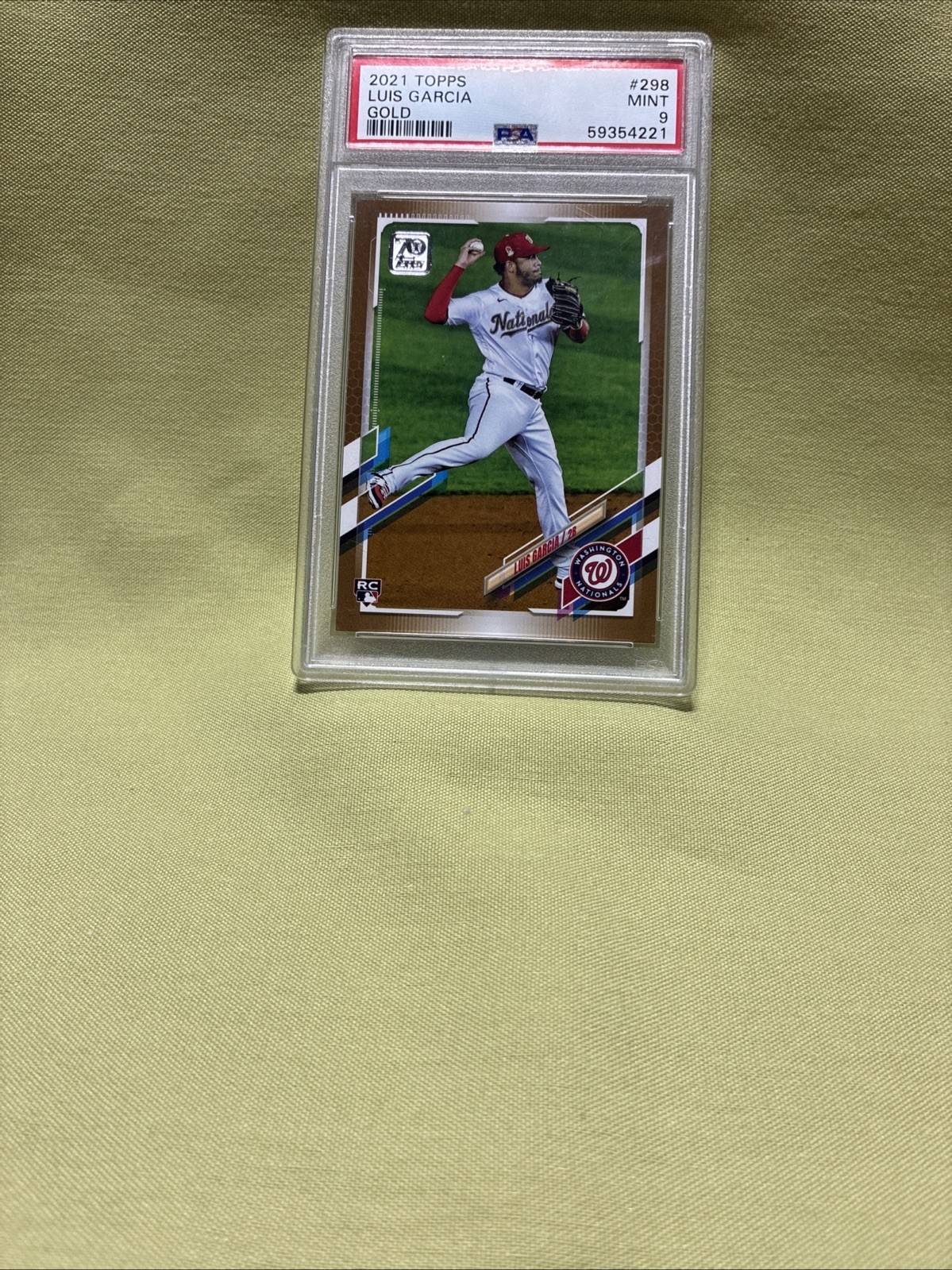 2021 Topps - Luis Garcia #298 Gold /2021 (RC) Washington Nationals PSA 9 🔥 view 1