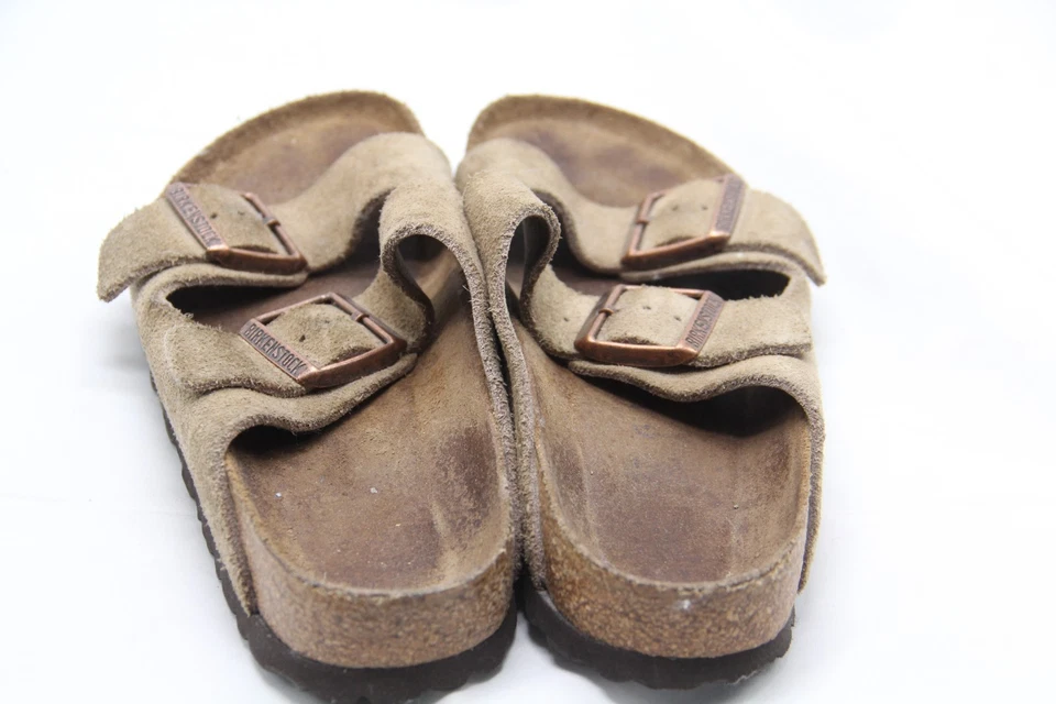 Birkenstock Arizona Sandals Women's EU36 5-5.5 Brown Suede Soft Footbed Slip-on - Image 4 of 4