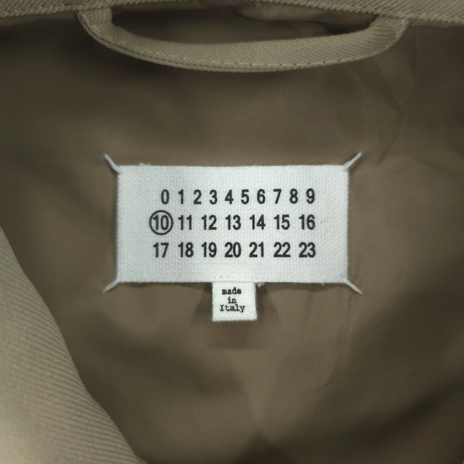 Maison Margiela Jacket Mens Large Khaki Zip Contrast Stitch Utility Made Italy - product detail image 3