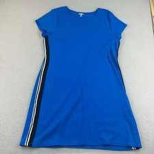 Talbots Dress Womens XL Blue Short Sleeves Waisted