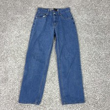 Levis Jeans Kids 16 Blue SilverTab Loose Relaxed Straight Boys Adjustable Waist