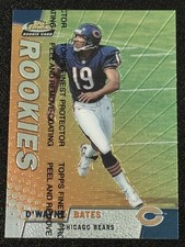 1999 Finest Football #174 D'Wayne Bates Base Rookie Card RC W/ PEEL Chi Bears. rookie card picture