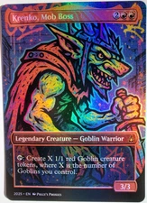 Krenko, Mob Boss FOIL Proxy Card with Custom Graffiti Art Design