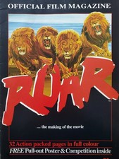 ROAR - VINTAGE ORIGINAL 1982 SOUVENIR BROCHURE - TIPPI HEDREN, LIONS - 32 PAGES 