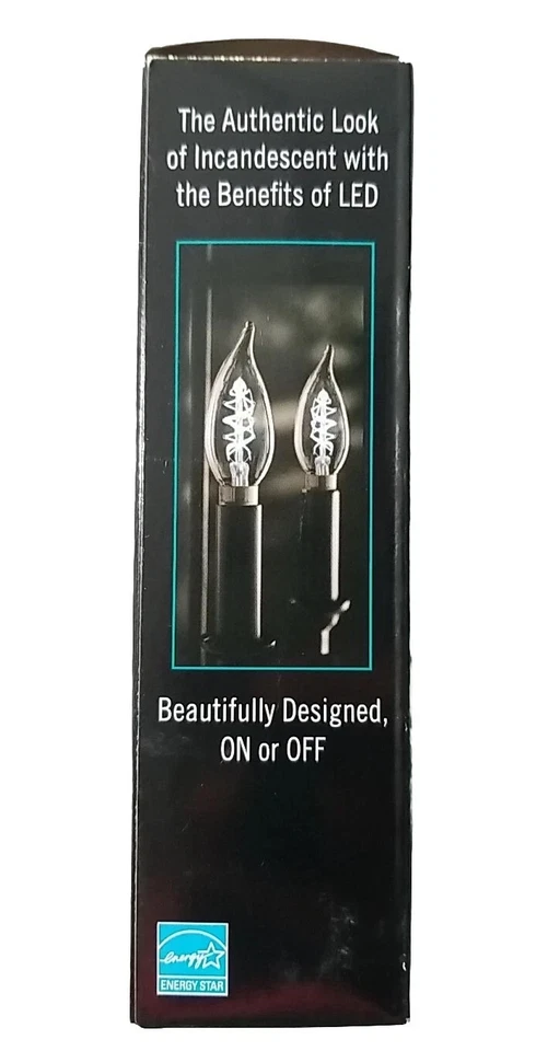 Ecosmart 40 Watt LED Dimmable DAYLIGHT Clear Glass Candelabra Bulbs 3 X (3 Pack) - Image 3 of 4