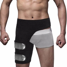 Hip Brace - Compression Groin Support Wrap for Sciatica Pain Relief Thigh Belt