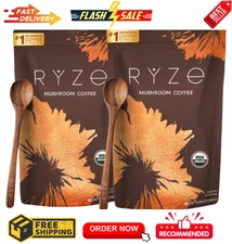 Ryze Coffee Mushroom Blend 2 Pack | Vegan | Clean Energy | Authentic 100%