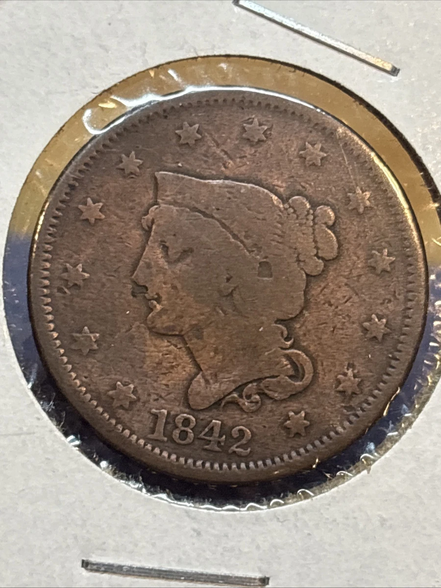 1842 Year Braided Hair Large Cents (1839-1857) for sale | eBay
