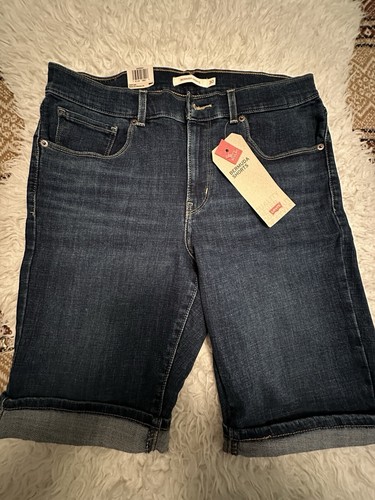 Levis Women's Bermuda Shorts-Blue, Sculpt Size 10 W30 NWT