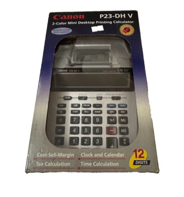 Canon P23-DH V 2 Color Printing Mini Desktop 12 Digits Calculator