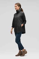 Nwt's Nau Women's Slight Shirt Jacket, Roll Tab Sleeves, Caviar, Black, L