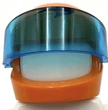 Lego New Orange Minifigure Headgear Helmet Motorcycle Standard Part