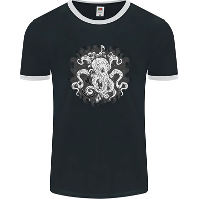 Ein Oktopus in der Tiefsee Matrose Segeln Herren Ringer T-Shirt FotL