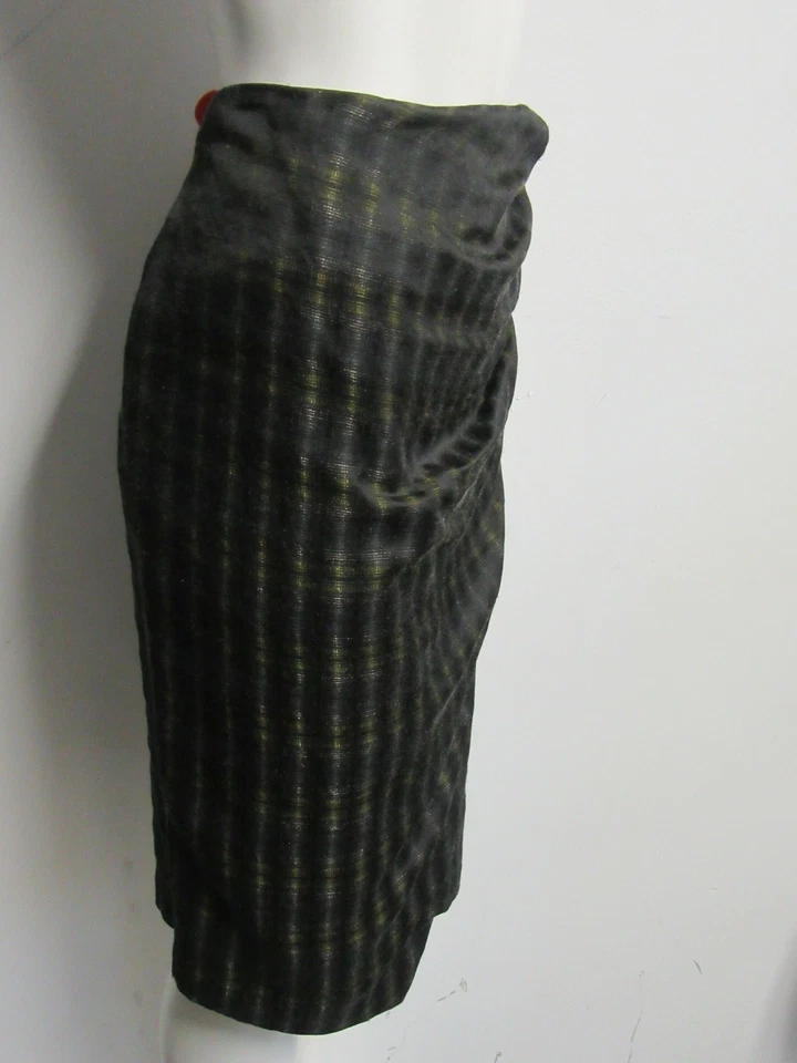 PETER SOM plaid straight skirt sz 8 - Image 2 of 4