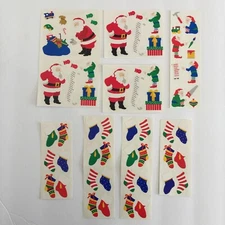 Vintage Mrs. Grossman's Stickers By The Yard 200 Santa 1991 Christmas Stockings