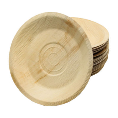Palmblatt Teller rund 22cm,  25mm Tiefe, 100 Stück,  Party, kompostierbar,