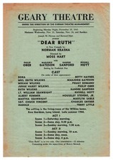 Randee Sanford "DEAR RUTH" Marjorie Gateson 1945 San Francisco Broadside