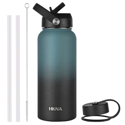 1L Stainless Steel Double Wall Vacuum Insulated Sports Water Bottle Wide  Mouth | eBay