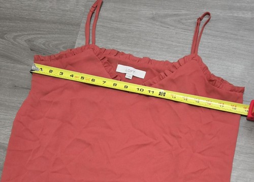 NWOT Ann Taylor LOFT: Polyester Spaghetti Strap Tank Top Red Size Medium - Picture 6 of 6