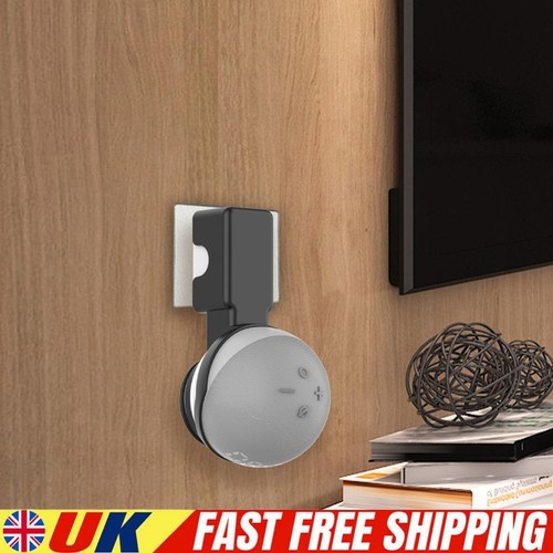 Outlet Wall Mount Holder Space-Saving for Echo Dot 5th/4th (Black)