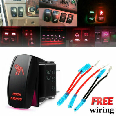 5pin Bigfoot Rocker Switch on-off LED Light 20A 12V Red - LED Light Bar, Push Switch 5pin Bigfoot Rocker Switch on-off LED Light 20A 12V Red - LED Light Bar, Push Switch