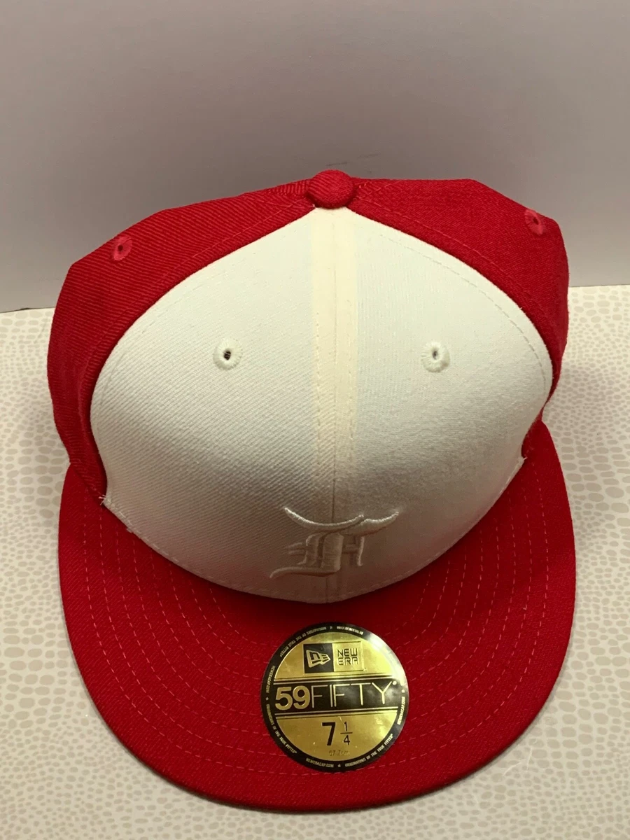 New Era x Fear of God Essentials Trucker 59FIFTY Fitted Hat - Cream/Red 7 1/4