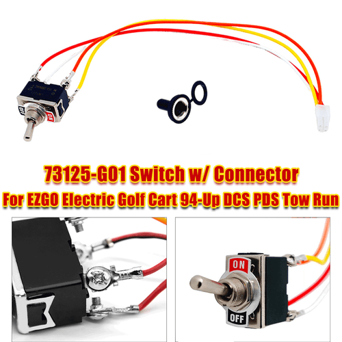 Brand New For EZGO Electric Golf Cart 94-Up DCS PDS Tow Run Switch w/ Connector - Picture 2 of 7