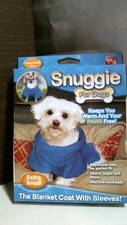 Snuggie for Dogs Blanket Coat with Sleeves, Extra Small Blue SN221116  FS