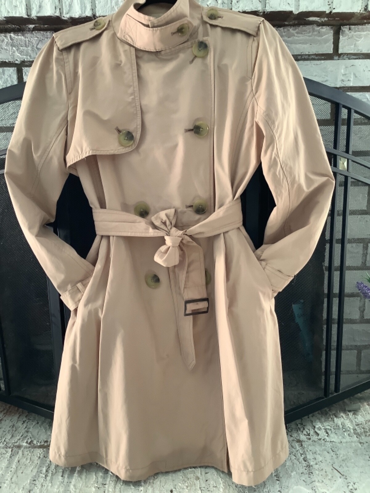 20aw】Double Cloth Peach Trench Coat eva.gov.co