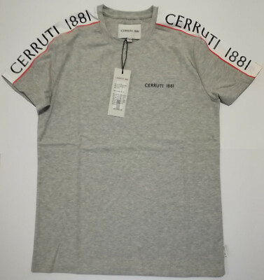 Designer T-shirt Herren Oberteil körperbetont Elasthan Cerruti 1881 Nobel Shirt