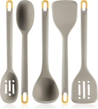 MOACC Silicone Kitchen Utensils Set 13" Heat Resistant BPA-Free Nonstick Light G