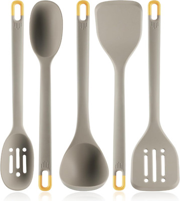 MOACC Silicone Kitchen Utensils Set 13'' Heat Resistant BPA-Free Nonstick Light G