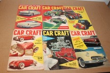 SIX VINTAGE CAR CRAFT  SMALL POCKET SIZE  MAGAZINES 1955-1959