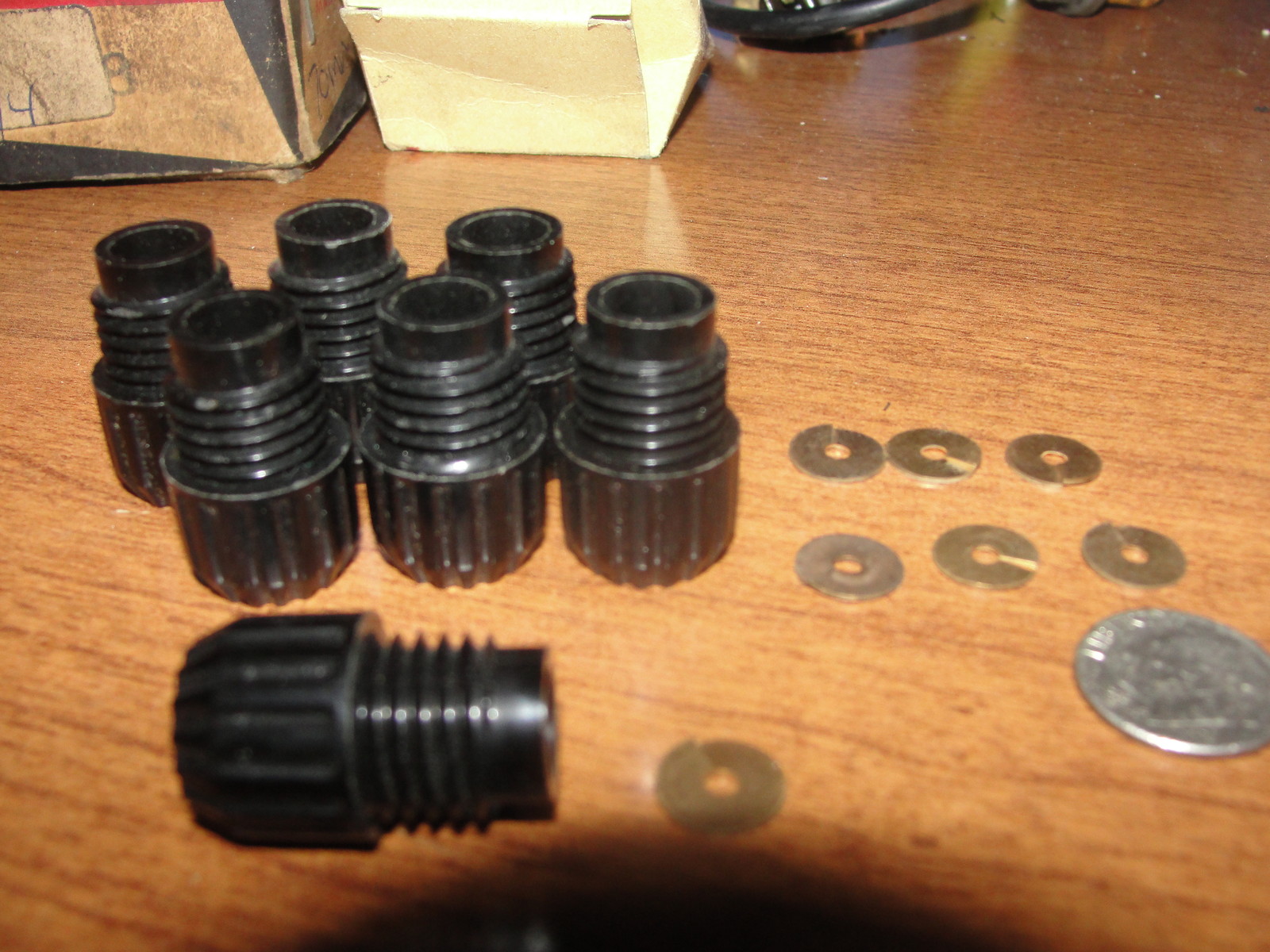 Lucas#408120 Dist.Cap Screw 7-Wire Nuts&Brass Washers Austin Healey 100/6.3000 +