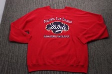 Mauna Loa Brand Hawaiian Pineapple VTG 80s Crewneck Red Size Large Grunge Skater