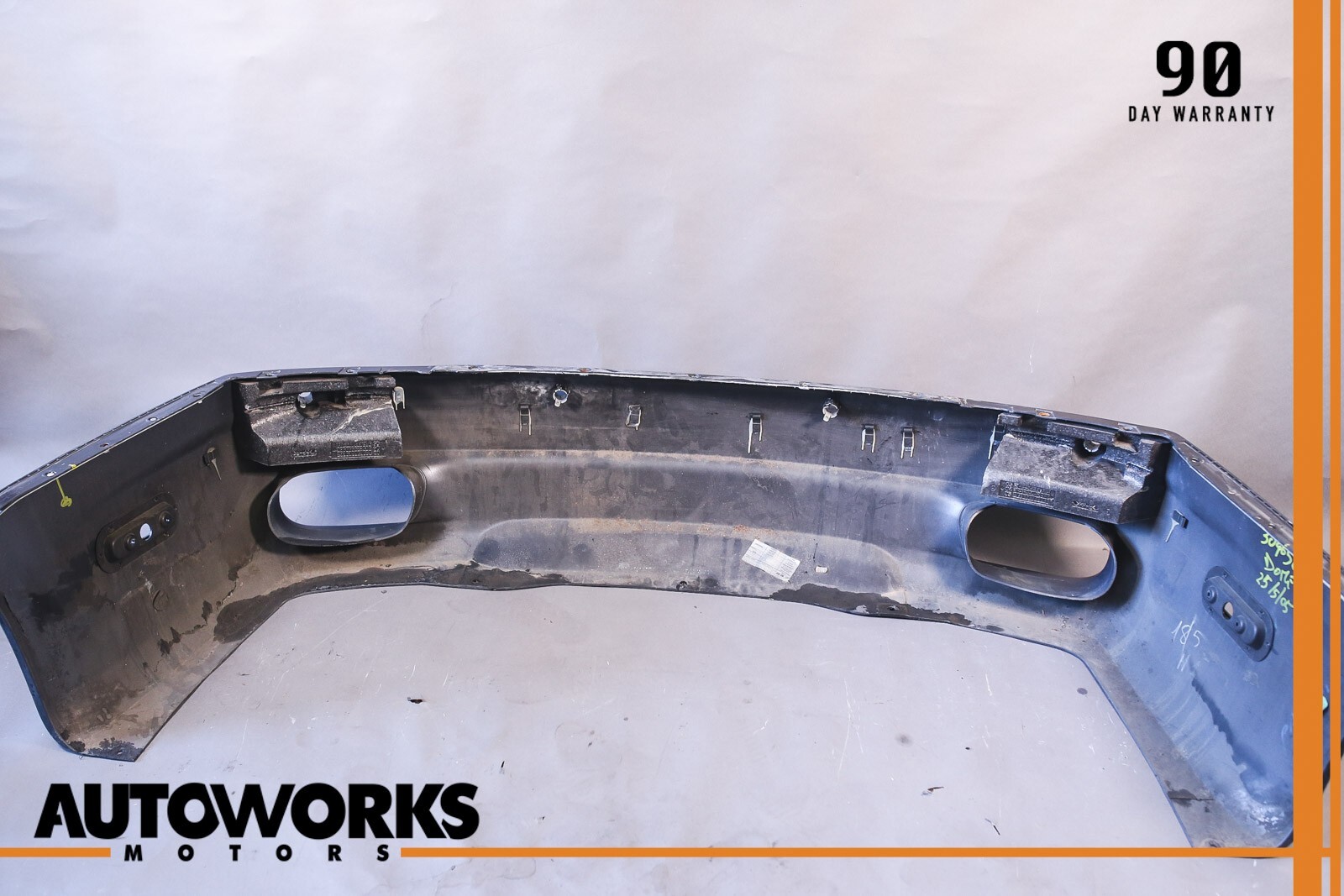 03-08 Maserati Quattroporte M139 Rear Bumper Cover Panel Grigio Palladio OEM