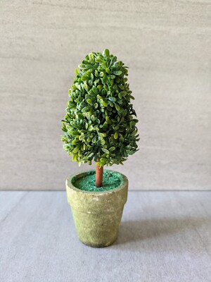 Small Artificial Boxwood Tree Topiary in a Flower Pot, Meravic