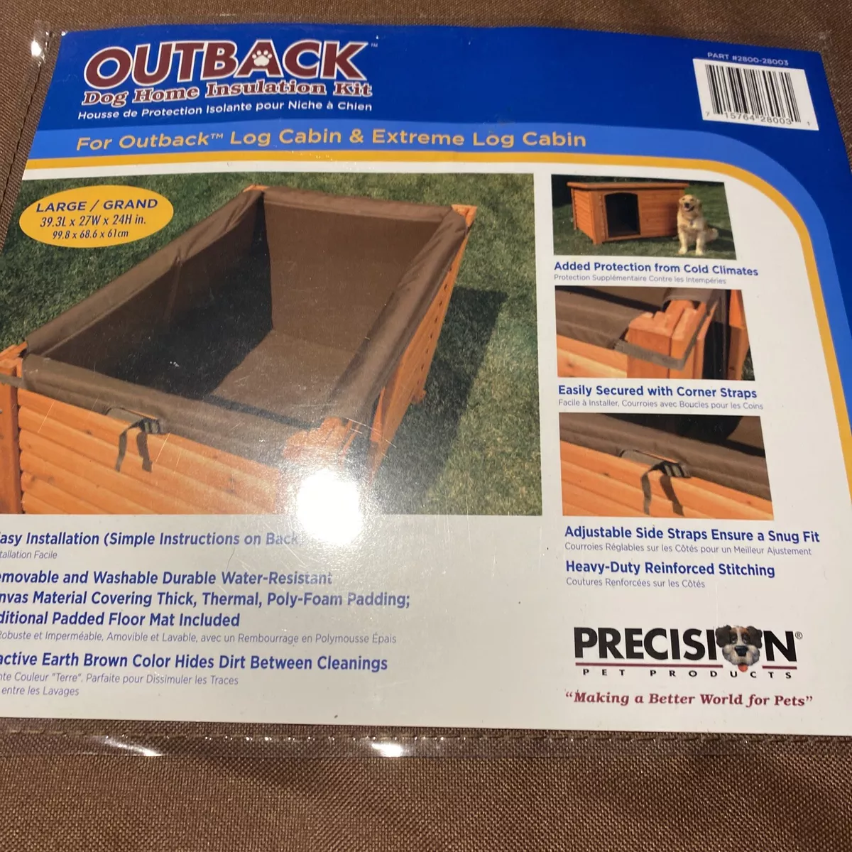 Precision pet log cabin hotsell style dog house insulation kit