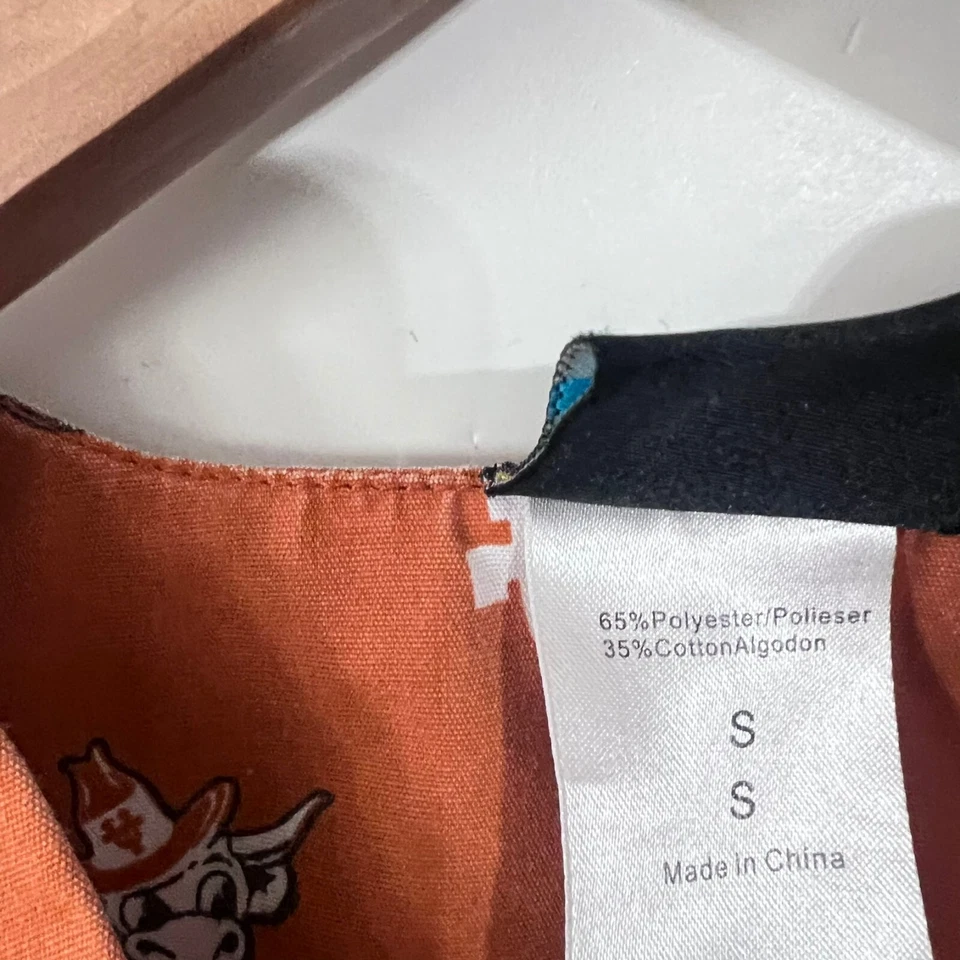 Blusa Médica Dudz Unisex Adultos Talla S Naranja Ut Texas Longhorns Estampado Completo Foto 3 de 4