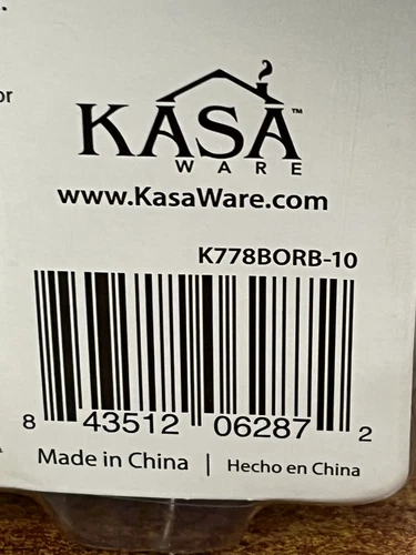 (4) KasaWare K778BORB-10 Brushed Oil Rubbed Bronze  1-3/16" Cabinet Knob 10/pk - Picture 4 of 4