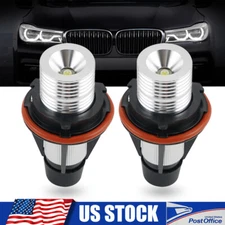2x White LED Angel Eyes Halo Ring Marker Light Bulbs for BMW 525i 530i 545i 550i