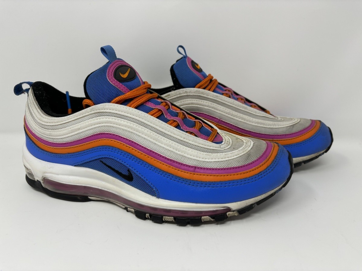 Nike Air Max 97 Multi Color Blue Orange Fuchsia CW6992-100 Men Sz