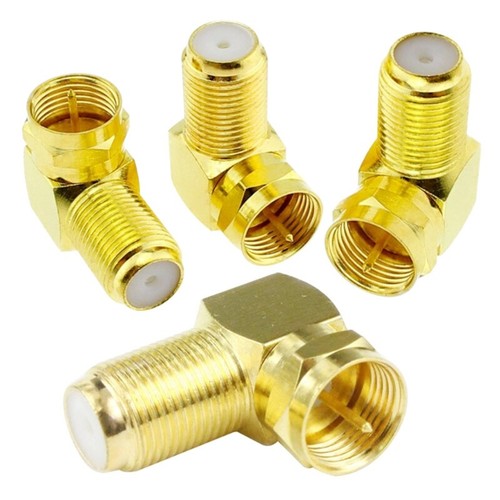 Connecteur coaxial 90 degrés lot de 2 câbles coaxiaux type F RF pour TV murale - Photo 5/8