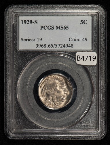 1929-S 5c Indian Head Buffalo Nickel - PQ Semi Key Date - PCGS MS 65 - SKU-B4719