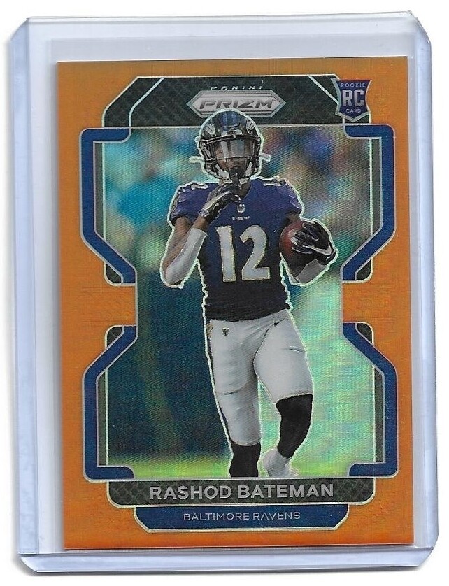 #/249  Rashod Bateman  SP RC ▪ 2021 Prizm  ORANGE Prizm #340   Rookie  Ravens