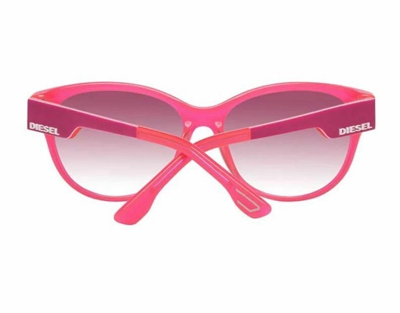 Diesel DL0013 74Z Neon PinK Round Cat Eye Plastic Sunglasses Frame 57-16-135 - Image 3 of 4